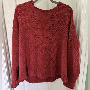 American Eagle Outfitters Cable Knit Sweater - Rust
